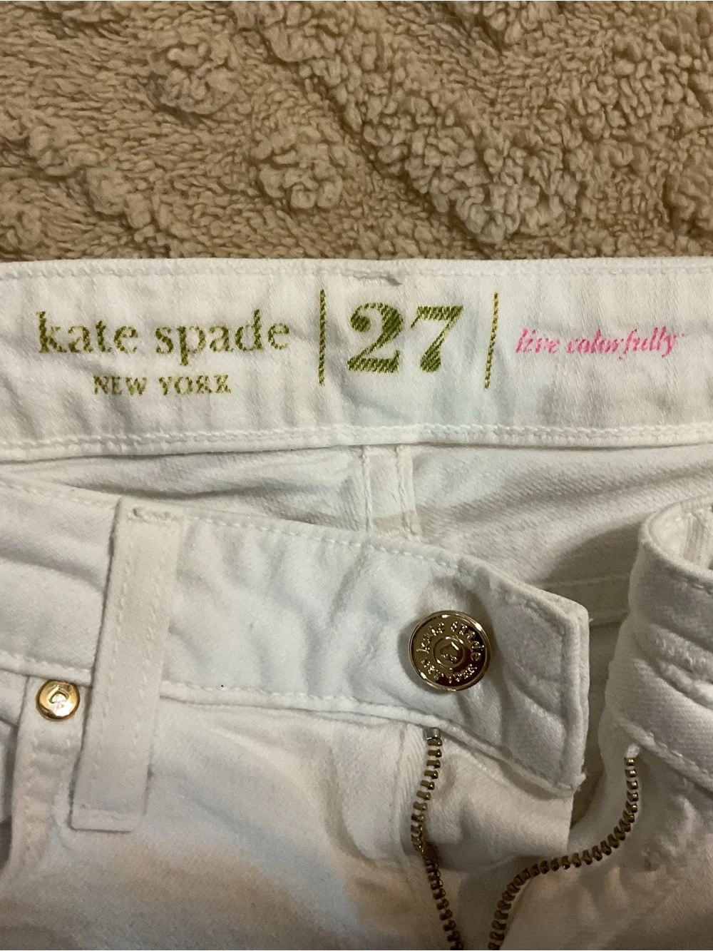 Kate Spade White High-Rise Women's Jeans Size 27